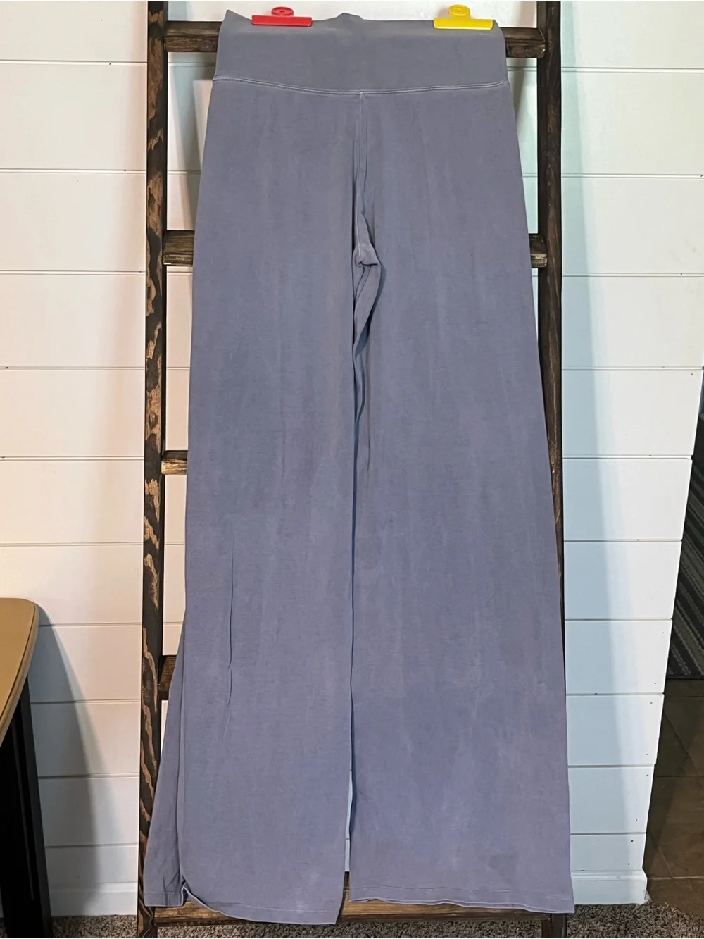 Men's Wide-Leg Sweatpants in Dusty Blue